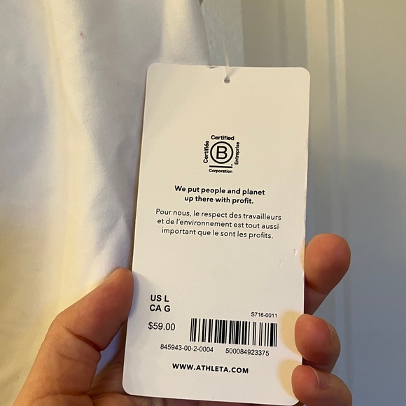 Athleta White Halter Crop Bra Top D-DD NWT - Picture 4 of 7